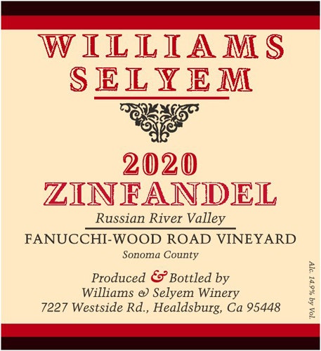 Williams Selyem 2020 Fanucchi Wood Road Zinfandel (Russian River Valley)